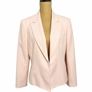 Black Label Evan Picone Blush Pink Blazer Jacket Womens 16 Career Office Peach